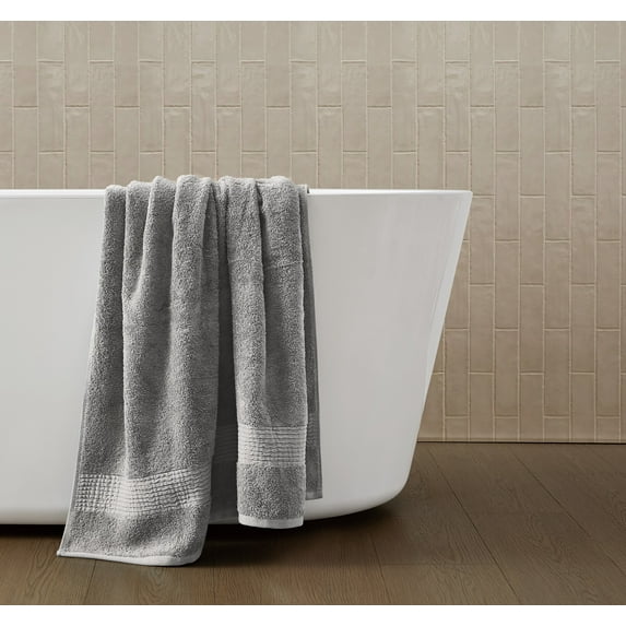 Cannon Cotton TENCEL™ 60% Cotton/ 40% TENCEL™ Bath Sheet in Grey, All Season, Adult Size, OEKO-TEX Certified