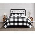 thumbnail image 1 of CANNON Cozy Buffalo Check Black Full/Queen 3 Piece Comforter Set, Oeko-TEX Certified, 1 of 7