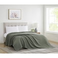 thumbnail image 1 of Cannon Heritage Cotton Waffle Bed Blanket, Green, King, 1 of 5