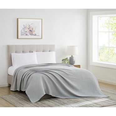 Cannon Heritage Cotton Waffle Grey King Blanket