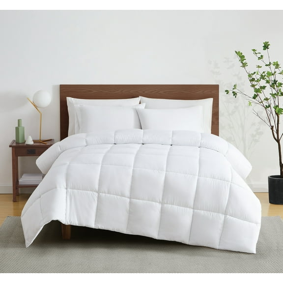 Cannon Heritage Down Alternative White Polyester 1-Piece Full/Queen Comforter, solid themed, for Men and Women, OEKO-TEX Certified Confidence