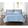 thumbnail image 1 of Cannon Heritage Solid 100% Microfiber Polyester Breezy Blue 3-Piece Full/Queen Quilt Set, Solid Casual themed, Adult Bedding, OEKO-TEX Certified, 1 of 6