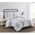 thumbnail image 1 of Cannon Kasumi Floral White and Blue Polyester 2-Piece Twin XL Comforter Set, floral themed, for Men and Women, OEKO-TEX Certified Confidence, 1 of 7
