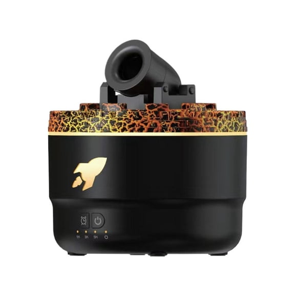 Cannon Mist Diffuser, 7-Color Cool Mist Humidifier with Smoke Ring Effect, Quiet Desktop Aroma Diffuser with 1H/3H/5H Timer