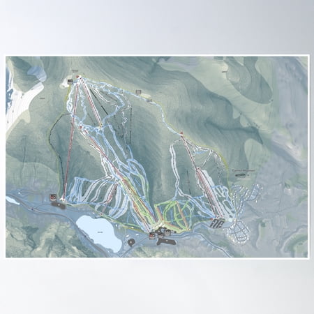 Cannon Mountain Resort Trail Map Poster Wall Art, Modern Wall Decor, 8x12 UNFRAMED price history and forecast - EVY BLUE