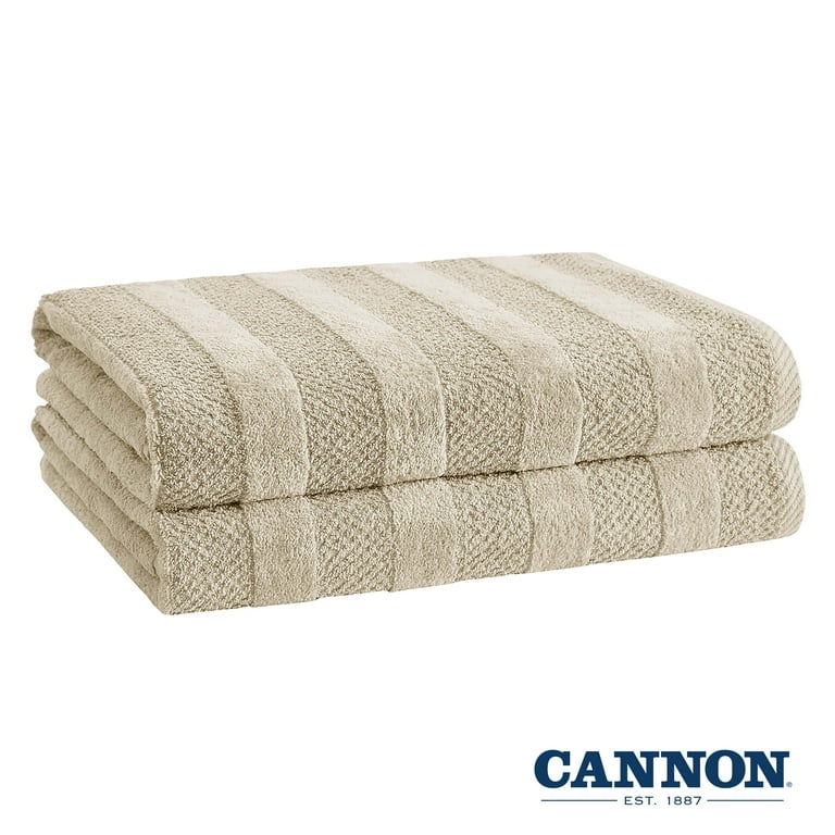 Cannon Shear Bliss Lightweight Quick Dry Cotton 2 Pack Bath Towels for Adults, Coral