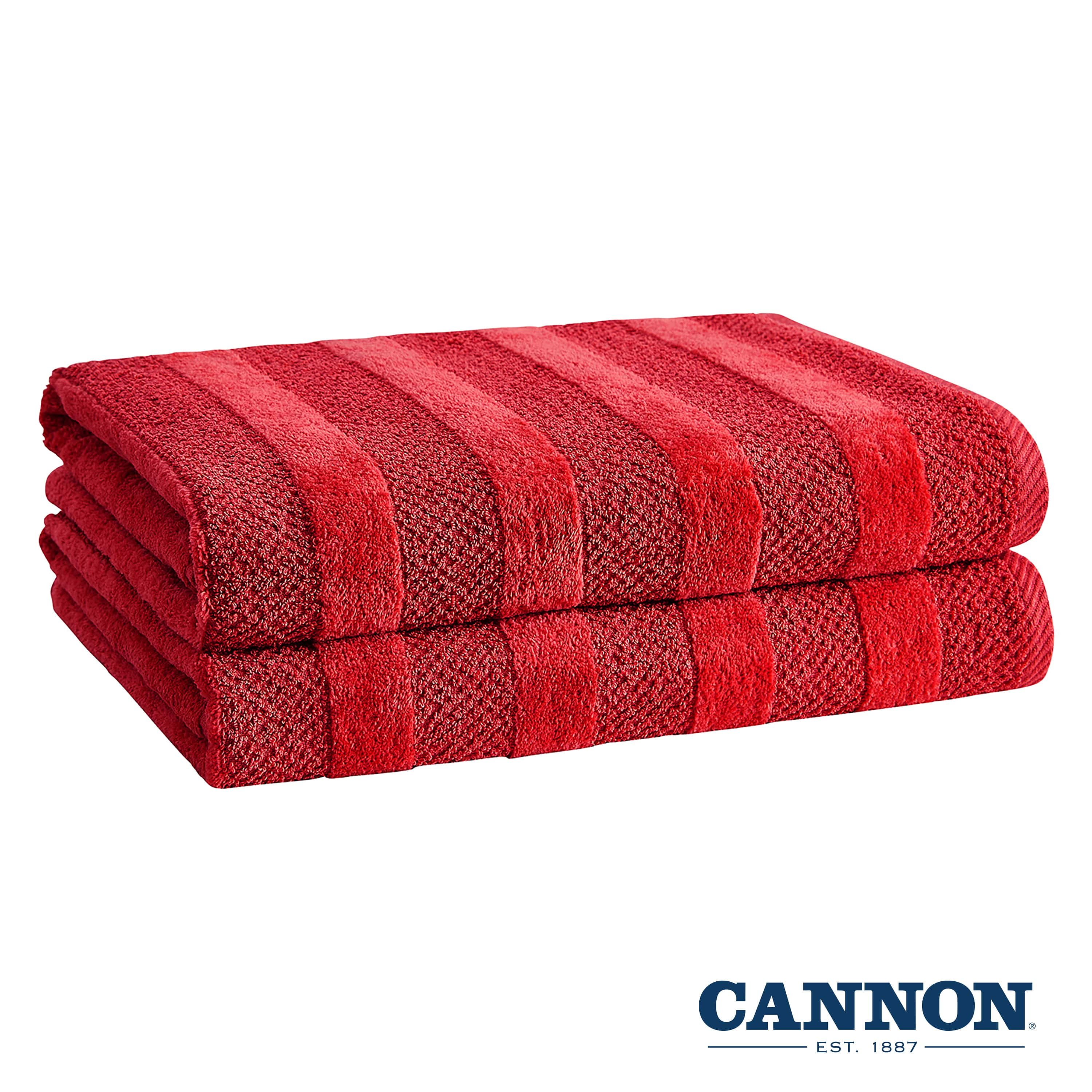 Cannon 2-Piece Crimson Cotton Quick Dry Bath Towel Set (Shear