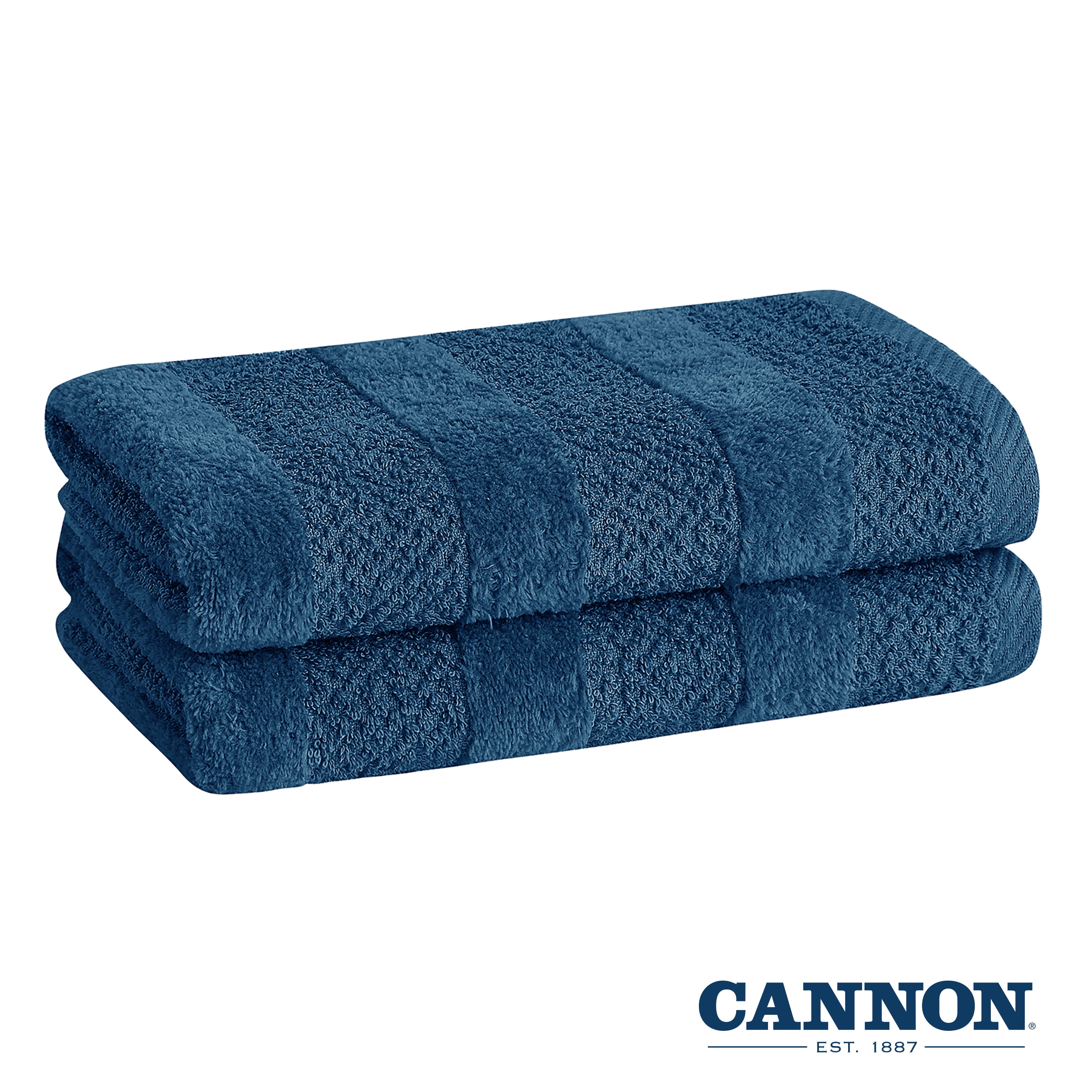 CANNON 100% Cotton Low Twist Hand Towels (16 L x 28 W), 550 GSM, Highly  Absorbent, Super Soft and Fluffy (2 Pack, White)