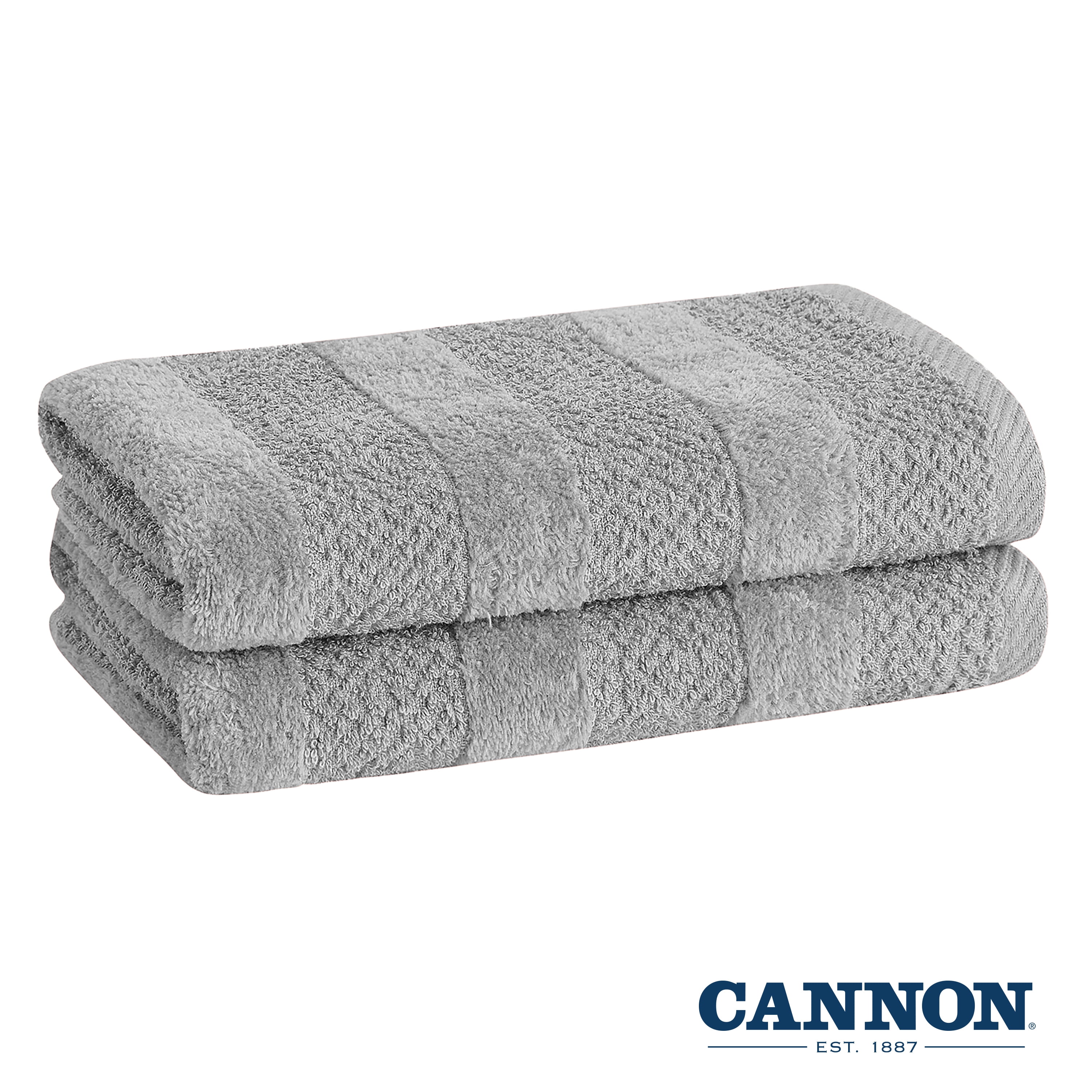 Cannon Shear Bliss Quick Dry 100% Cotton 2 Bath, 2 Hand, 2 Washcloth Towel Set (White)