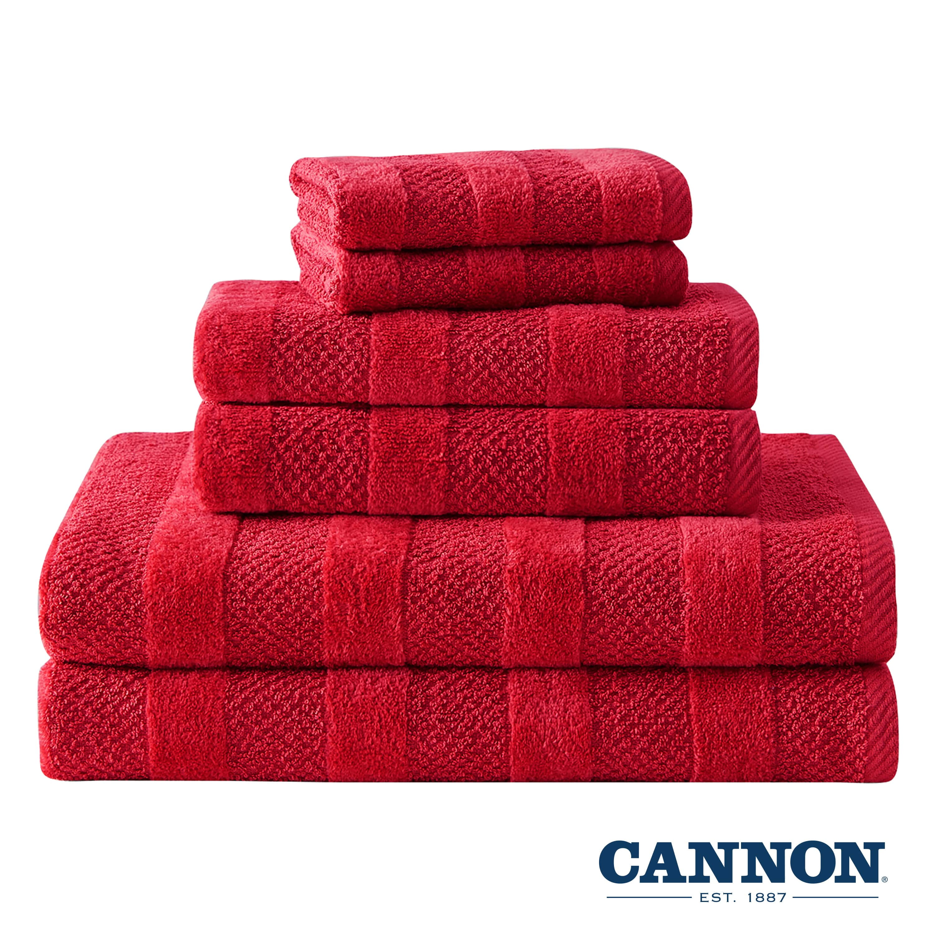 Cannon Shear Bliss Quick Dry 100% Cotton 6-Piece Towel Set for Adults  (Gibralter Sea) 