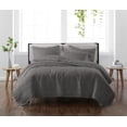 thumbnail image 1 of Cannon Heritage Solid 100% Microfiber Polyester Grey 3-Piece King Quilt Set, Solid Casual themed, Adult Bedding, OEKO-TEX Certified, 1 of 9