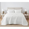 thumbnail image 1 of Cannon Oversized 100% Cotton Percale Quilt Set White Cotton 3-Piece Full/Queen Quilt Set, solid color themed, for Men and Women, OEKO-TEX Certified Confidence, 1 of 6