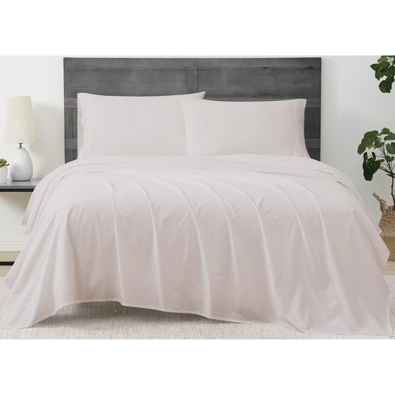 Cannon Solid Percale Blush 4 Piece King Sheet Set