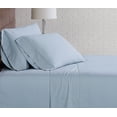 thumbnail image 1 of Cannon Solid Percale Light Blue 4 Piece Queen Sheet Set, 1 of 8