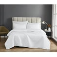 thumbnail image 1 of Cannon Percale 200 Thread Count Solid 100% Cotton Quilt Set White Cotton 3-Piece King Quilt Set, solid color themed, for Men and Women, OEKO-TEX Certified Confidence, 1 of 6