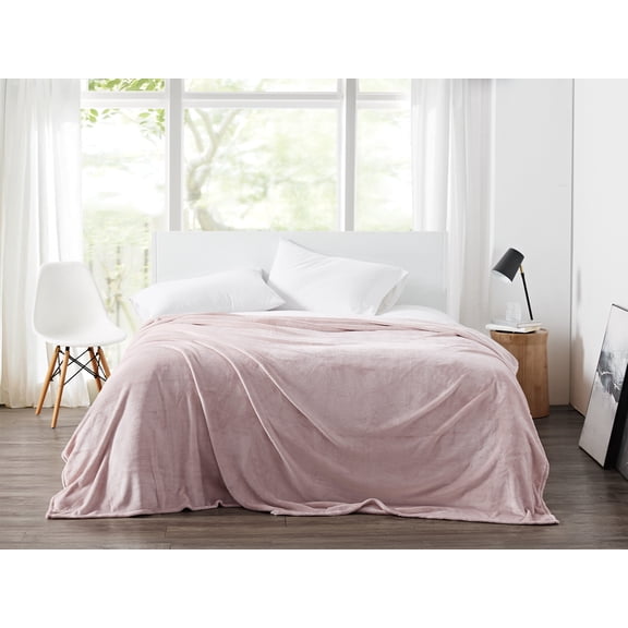 Cannon Solid Plush Blush King Blanket