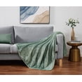 thumbnail image 1 of Cannon Solid Plush Green Polyester 1-Piece 50x60 Throw Blanket, solid themed, for Men and Women, OEKO-TEX Certified Confidence, 1 of 4