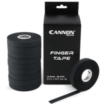 Cannon Sports 10 Pack Athletic Finger Tape - 0.5 Inch x 45 Feet Each Roll - Extra Strong Adhesive for Rock Climbing, Jiu-Jitsu, Wrestling, Martial Arts, Weight Training, Volleyball (Black, 10 Pack)