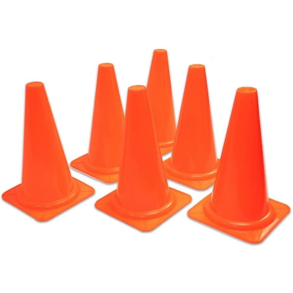 Cannon Sports 12 Inch Neon Plastic Sports Cones for Practice and Training