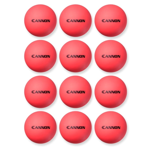 Cannon Sports 12 Pack High-Bounce Handballs - Bulk Pack for Training, Games, Recreational Sports, and Fetch Play - Durable Rubber High-Bounce Ball (Red)