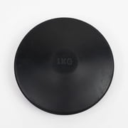 Cannon Sports Black Rubber Discus - Rubber Practice Discus for All Skill Levels - Center-Weighted for Developing Technique & Balance - Perfect for Indoor & Outdoor Training 1kg, Black