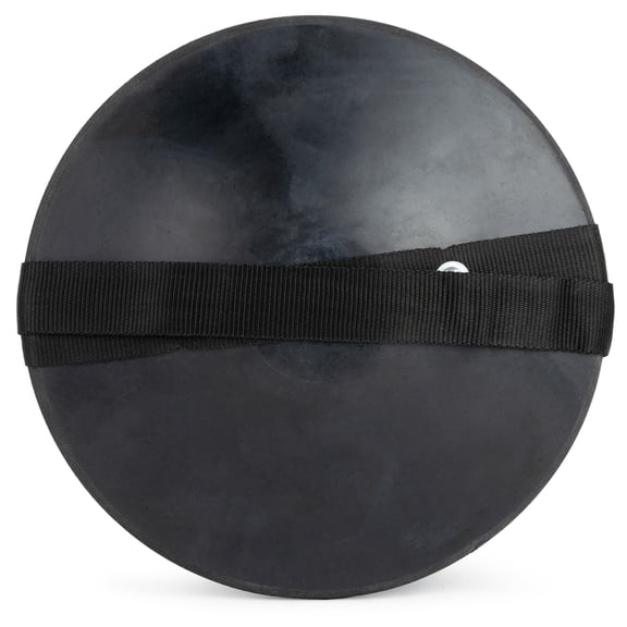 Cannon Sports Black Rubber Discus with Adjustable Strap - Rubber Practice Discus for All Skill Levels - Perfect for Turns, Strength, & Form Drills for Indoor & Outdoor Track and Field (2kg, Black)
