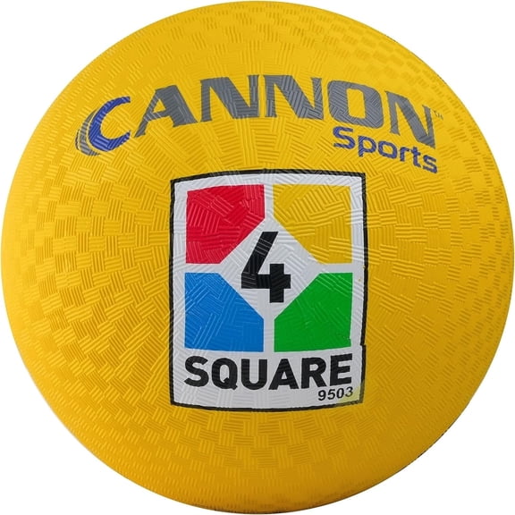 Cannon Sports 4 Square Playground Balls - 8 5 Inch - for Kickball Handball Dodgeball (Yellow)