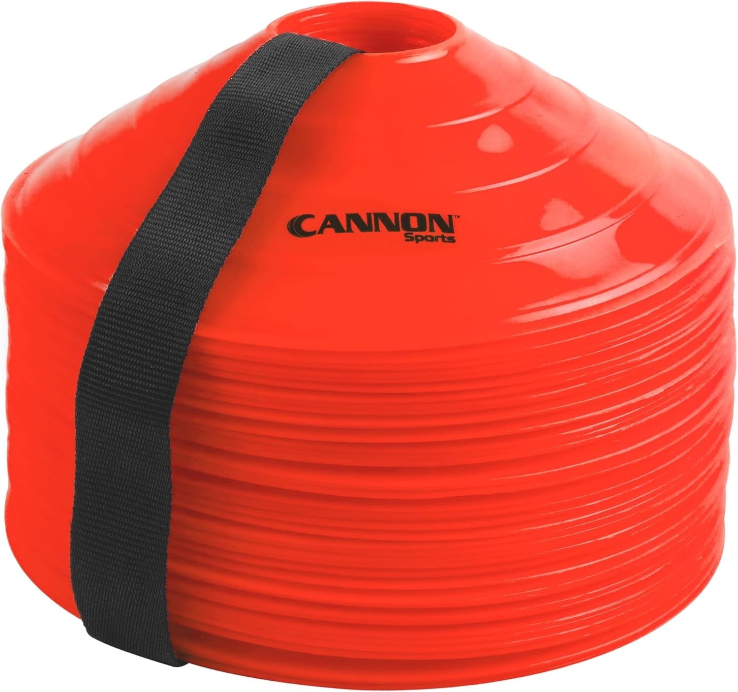Cannon Sports Cones for Agility Training and Drills – 40 Pack Heavy Duty Training Cones with Carry Strap – Perfect for Football, Basketball, Hockey, Soccer & Running Drills (40 Pack, Orange, 8 inch)