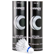 Cannon Sports Badminton Shuttlecocks   Medium Speed Nylon Badminton Birdies   Durable Plastic Shuttlecocks for Indoor Outdoor Badminton White, 12 Pack