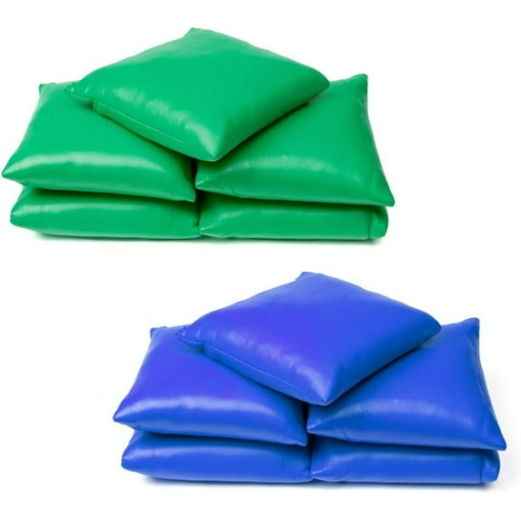 Cannon Sports Bean Bags for Toss and Throw Sports 10 Pack (Green/Blue, 4 inch x 4 inch)