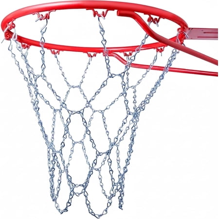 Cannon Sports Heavy Duty Chain Basketball Net – Rust Proof, All Weather Metal Net Replacement - Official Standard 12-Loop Metal Net for Indoor/Outdoor Basketball Rims