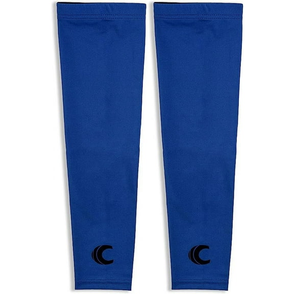 Cannon Sports Cooling Arm Sleeves for Men and Women, Breathable, Moisture-Wicking Sun Protection Clothing (Pair) (Blue, X-Large)