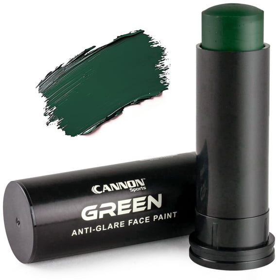 Cannon Sports Face Body Paint Stick for Football Baseball Softball Lacrosse Hockey - Sweatproof, Long-Lasting, Anti-Glare (Green)