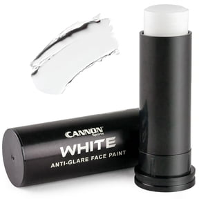 Cannon Sports Face Body Paint Stick for Football Baseball Softball Lacrosse Hockey - Sweatproof, Long-Lasting, Anti-Glare (White)