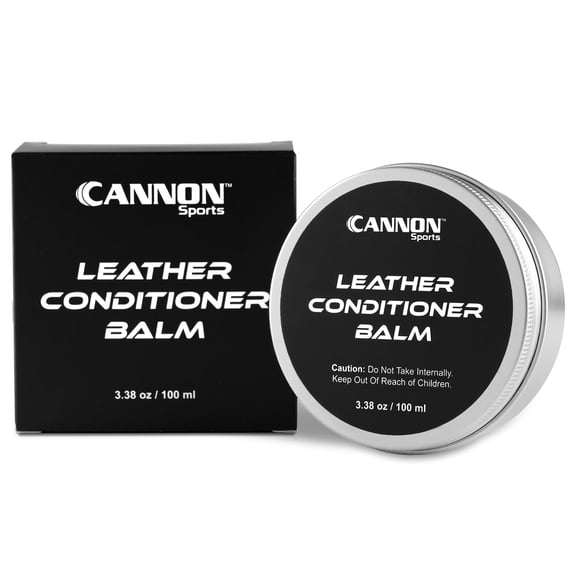 Cannon Sports Leather Conditioner | Baseball Glove Conditioner | Football Leather Care | Softens, Protects & Restores All Leather Sports Gear | Prevents Cracking & Drying (Conditioner Balm, 3.38 oz)