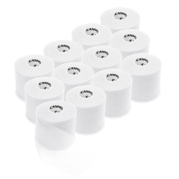 Cannon Sports Pre Wrap Foam Underwrap - 12 Pack, 2.75" x 30 Yards Per Roll (360 Total Yards) - Athletic Underwrap for Sports Tape, Training & Exercise (White)