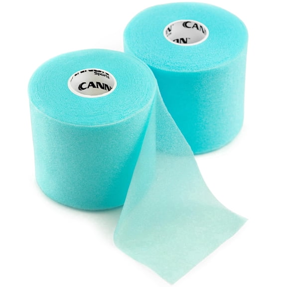 Cannon Sports Pre Wrap Foam Underwrap - 2 Pack, 2.75" x 30 Yards Per Roll (60 Total Yards) - Athletic Underwrap for Sports Tape, Training & Exercise (Aqua)