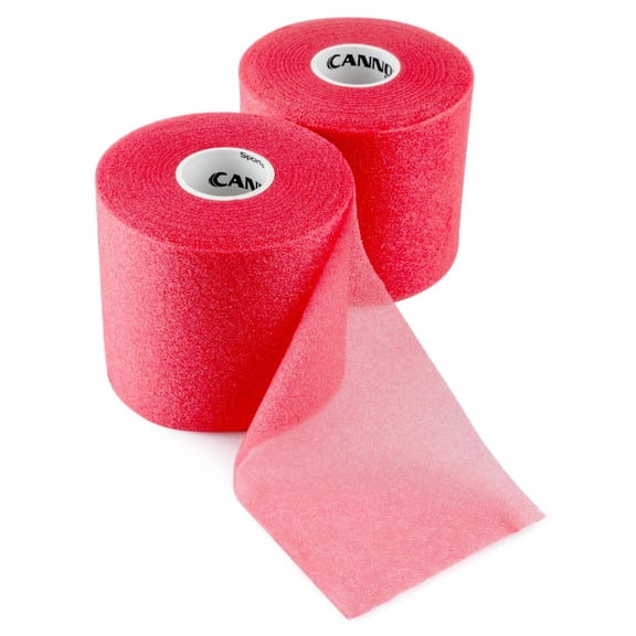 Cannon Sports Pre-Wrap 2-Pack 30 Yards Each Roll Athletic Tape Foam Underwraps for Ankles Wrists Hands Knees Elbows Hair (Red)