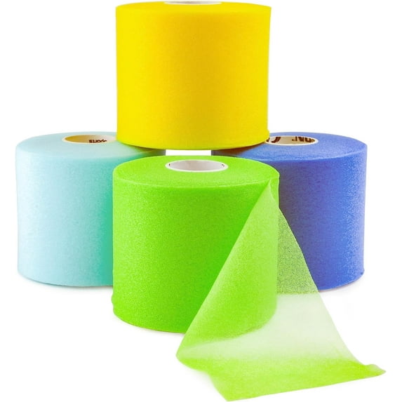 Cannon Sports Pre-Wrap Assorted Color 4-Pack 30 Yards Each Roll 4 Rolls Athletic Tape Wraps