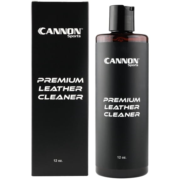 Cannon Sports Premium Leather Cleaner - Non-Toxic, Residue-Free Formula for Softball Baseball Gloves, Footballs, Sports Gear & More - Gently Cleans, Restores & Protects All Finished Leather