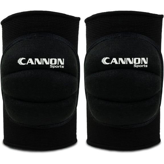 Cannon Sports Pro Volleyball Knee Pads – Thick Padded Sponge for Extra Support – Breathable Anti-slip Collision Avoidance Knee Pads – Volleyball, Basketball, Wrestling, Working & More (Black, Large)