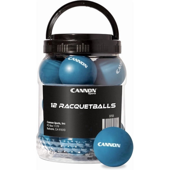 Cannon Sports 12 Pack Teal Racquetballs - Standard Racquetball Size, High Visibility Teal, Durable Rubber Construction - Perfect for Practice, Training, Recreational, and Competitive Games