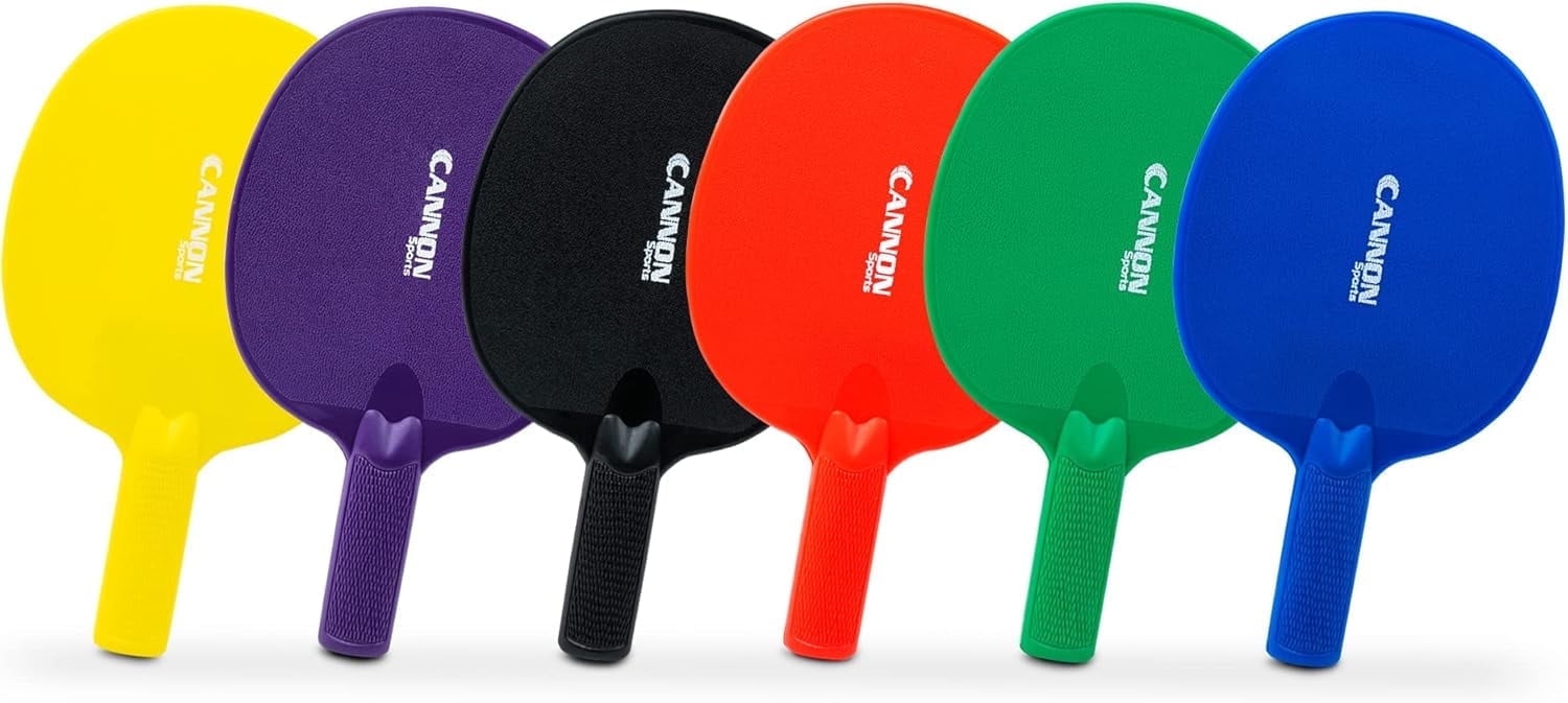Cannon Sports Unbreakable Table Tennis Paddles - Waterproof & Weather Resistant Table Tennis Rackets for Indoor & Outdoor Use – Textured Easy Grip Handle – Multiple Color Options (Assorted)