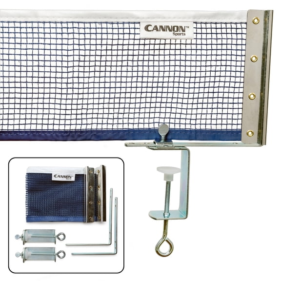 Cannon Sports Table Tennis Net & Post Set, Adjustable Steel Clamp
