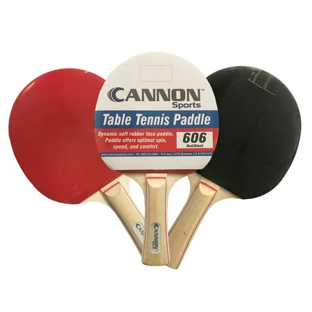 Cannon Sports Table Tennis Paddle Soft Rubber Face, Red/Black