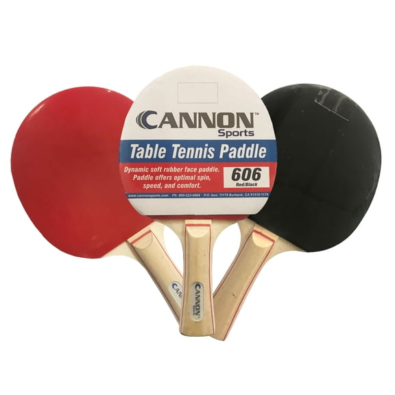 Cannon Sports Table Tennis Paddle Soft Rubber Face, Red/Black