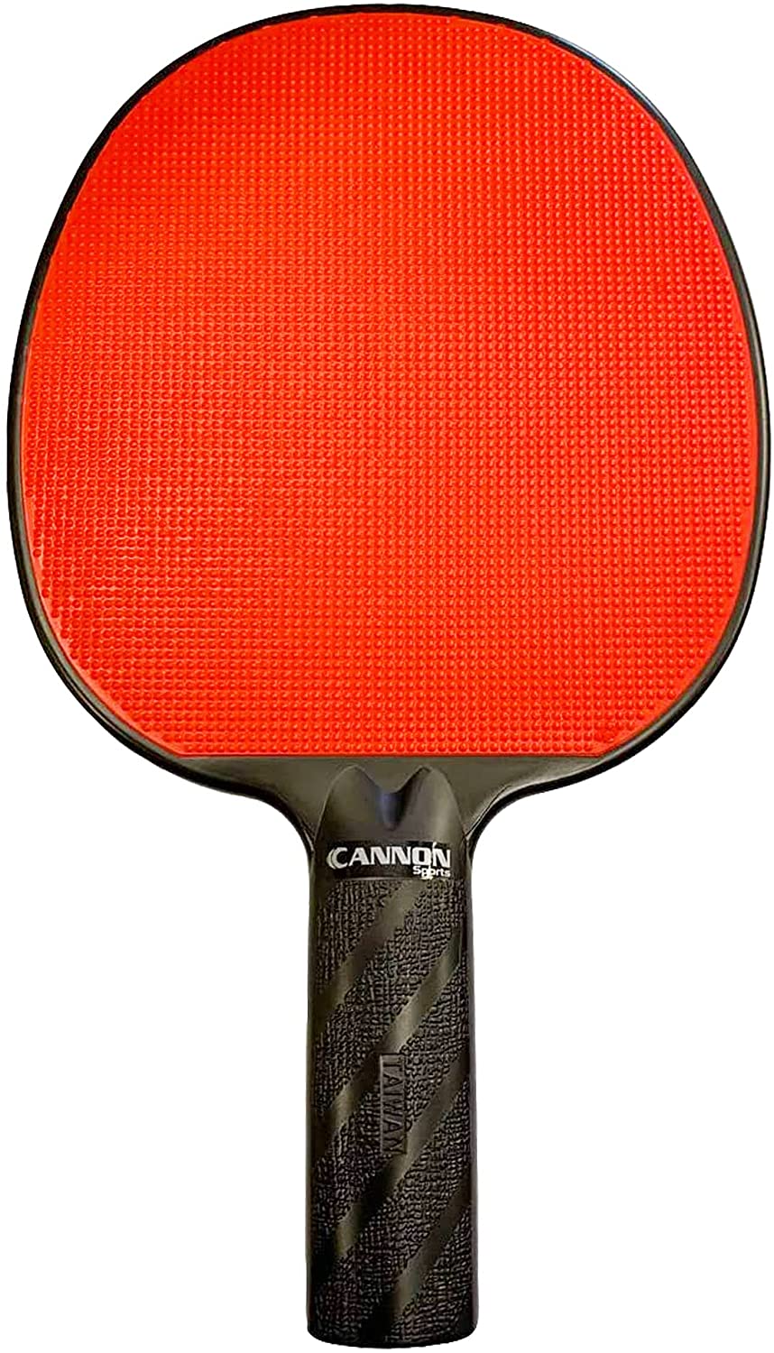 Cannon Sports Unbreakable Red Table Tennis Paddle with Rubber Face