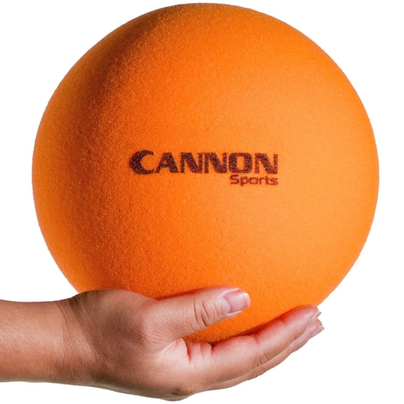 Cannon Sports Soft Foam Ball – Uncoated Medium Density Ball - Lightweight, Safe Play, Indoor/Outdoor Fun - Great for Volleyball, Basketball, Soccer, Dodgeball, and More (Orange)