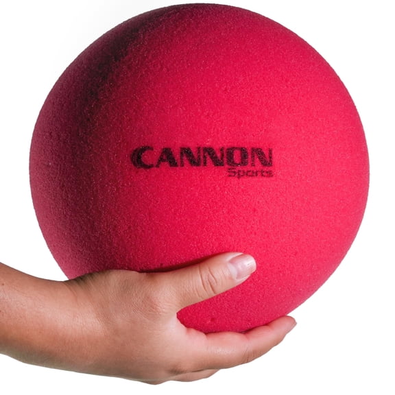 Cannon Sports Soft Foam Ball – Uncoated Medium Density Ball - Lightweight, Safe Play, Indoor/Outdoor Fun - Great for Volleyball, Basketball, Soccer, Dodgeball, and More (Red)