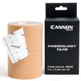 thumbnail image 1 of Cannon Sports Uncut Kinesiology Tape - 2 Rolls 2" x 16' Per Roll - Premium Cotton Elastic Athletic Tape - Waterproof & Latex Free – Support for Sports, Injury, Joint Stability & Weightlifting (Beige), 1 of 8